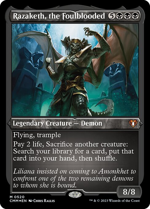 Razaketh, the Foulblooded - Commander Masters Mythic Card