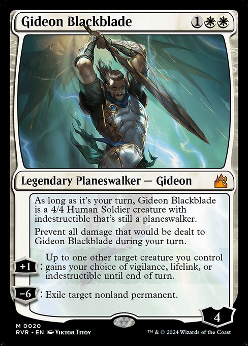 Gideon Blackblade - Ravnica Remastered Mythic Card