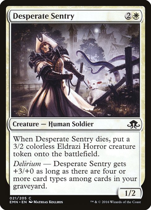 Desperate Sentry - Eldritch Moon Common Card