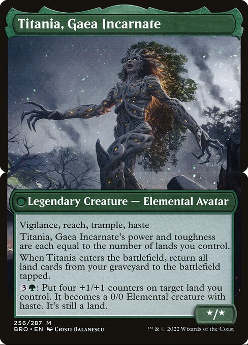 Titania, Gaea Incarnate - The Brothers' War Mythic Card