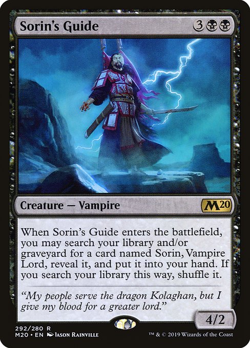 Sorin's Guide - Core Set 2020 Rare Card