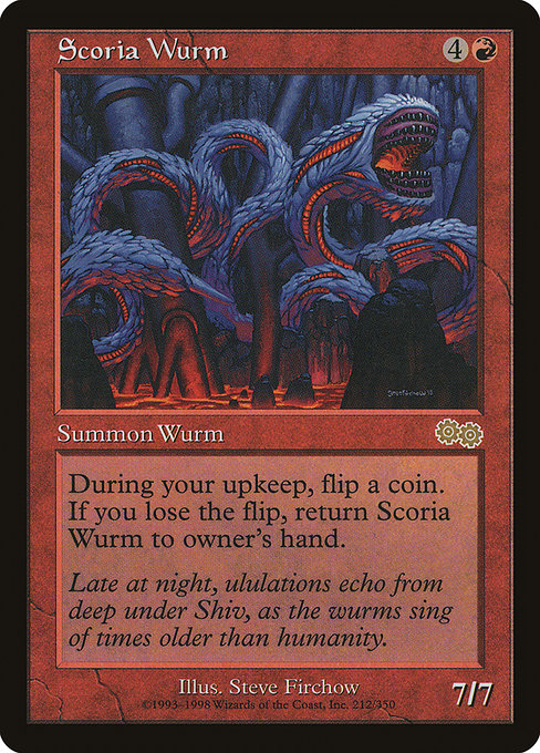Scoria Wurm - Urza's Saga Rare Card