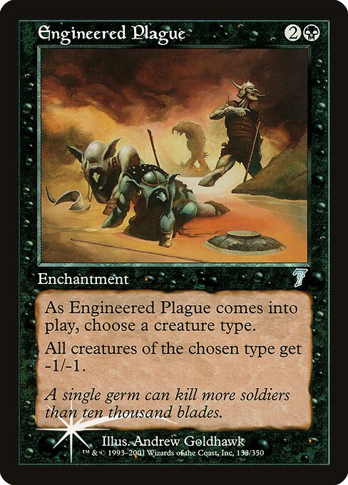 Engineered Plague - Seventh Edition Uncommon Card