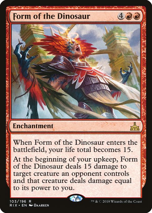 Form of the Dinosaur - Rivals of Ixalan Rare Card