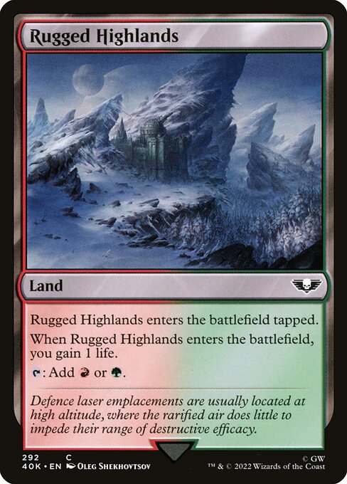 Rugged Highlands - Warhammer 40,000 Commander Common Card
