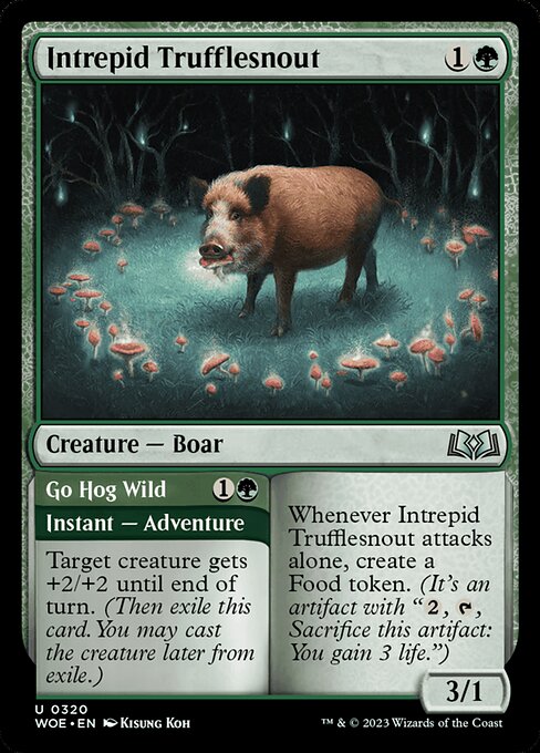 Intrepid Trufflesnout // Go Hog Wild - Wilds of Eldraine Uncommon Card