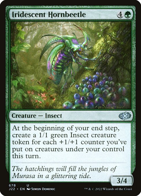 Iridescent Hornbeetle - Jumpstart 2022 Uncommon Card