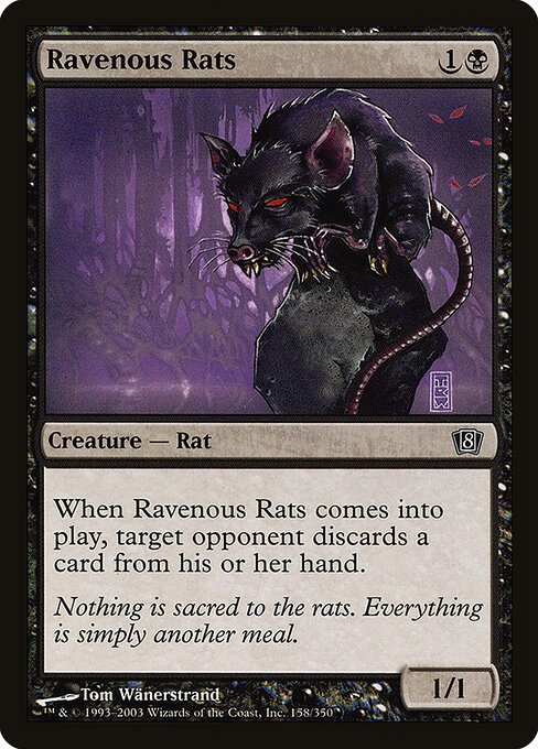 Ravenous Rats - Eighth Edition Common Card