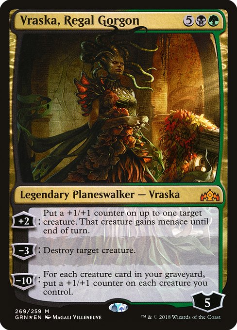 Vraska, Regal Gorgon - Guilds of Ravnica Mythic Card