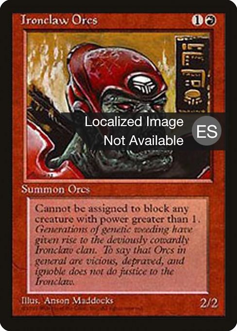Ironclaw Orcs - Fourth Edition Foreign Black Border Common Card
