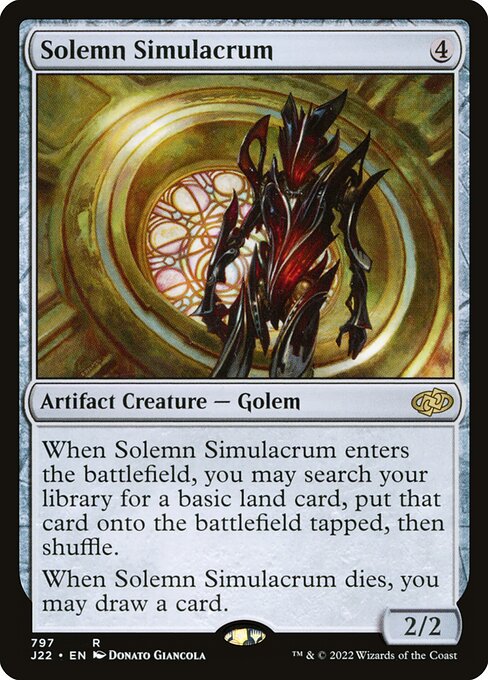Solemn Simulacrum - Jumpstart 2022 Rare Card