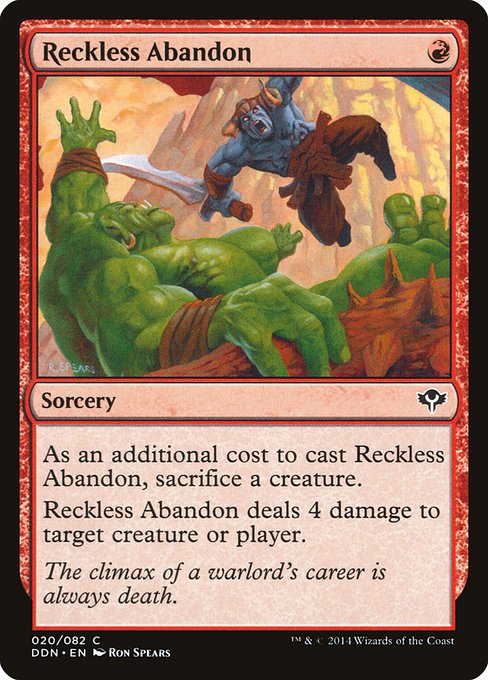 Reckless Abandon - Duel Decks: Speed vs. Cunning Common Card