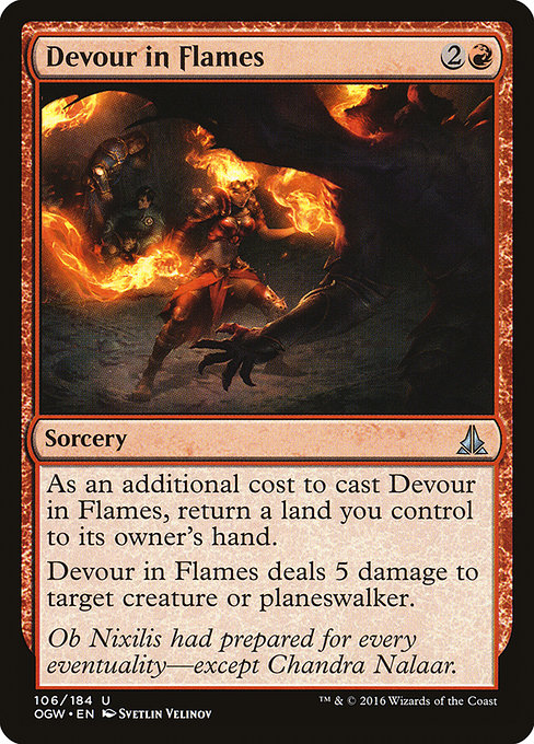 Devour in Flames - Oath of the Gatewatch Uncommon Card