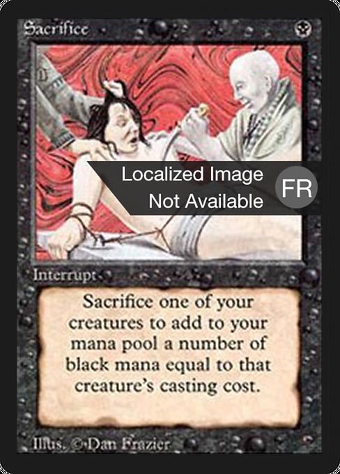 Sacrifice - Foreign Black Border Uncommon Card
