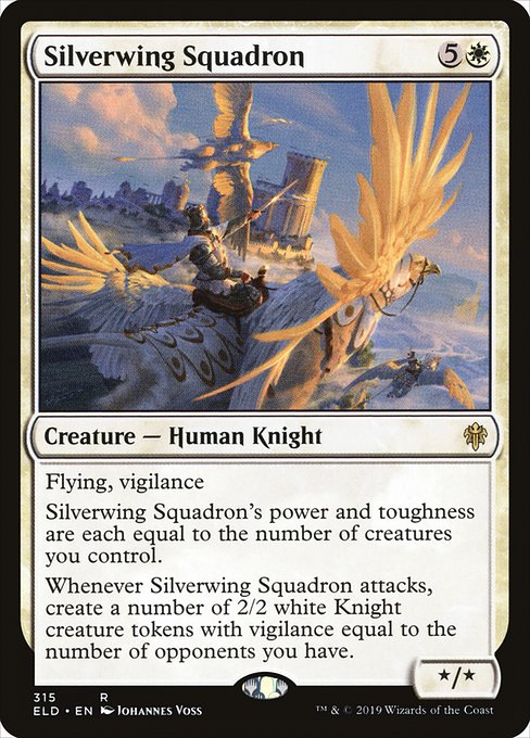 Silverwing Squadron - Throne of Eldraine Rare Card