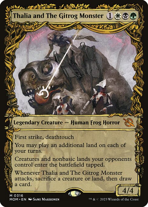 Thalia and The Gitrog Monster - March of the Machine Mythic Card
