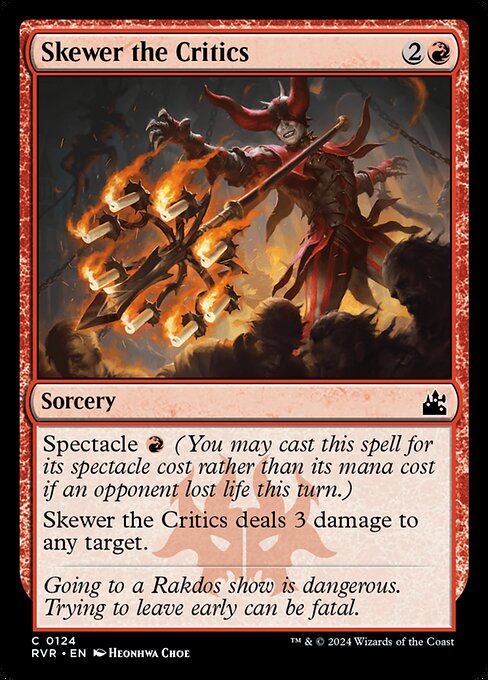 Skewer the Critics - Ravnica Remastered Common Card
