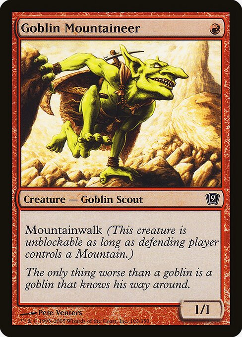 Goblin Mountaineer - Ninth Edition Common Card