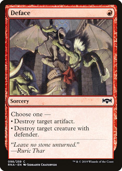 Deface - Ravnica Allegiance Common Card