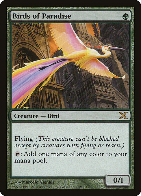 Birds of Paradise - Tenth Edition Rare Card