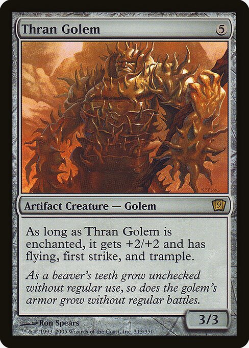 Thran Golem - Ninth Edition Rare Card