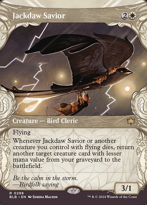 Jackdaw Savior - Bloomburrow Rare Card