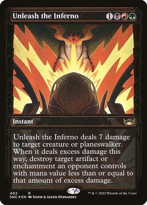 Unleash the Inferno - Streets of New Capenna Rare Card