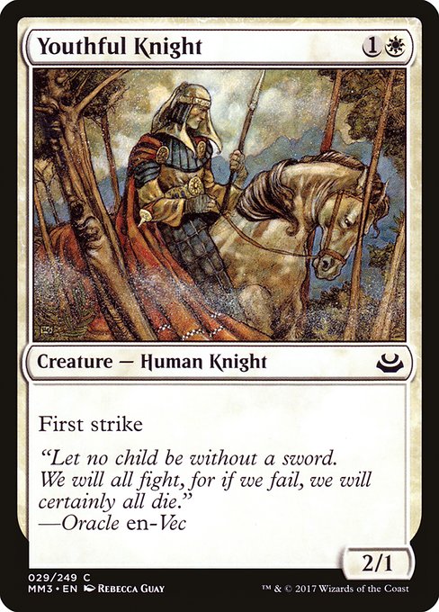 Youthful Knight - Modern Masters 2017 Common Card