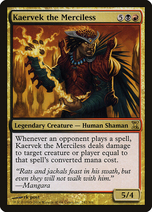 Kaervek the Merciless - Time Spiral Rare Card