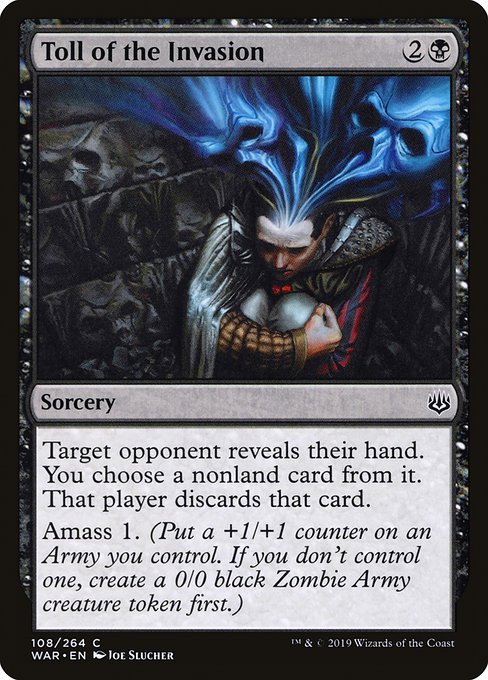 Toll of the Invasion - War of the Spark Common Card