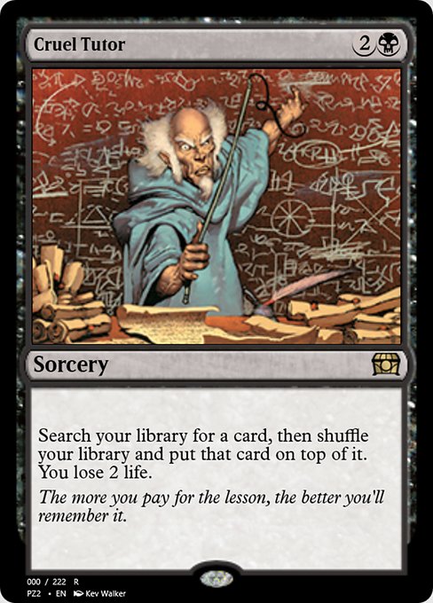 Cruel Tutor - Treasure Chest Rare Card
