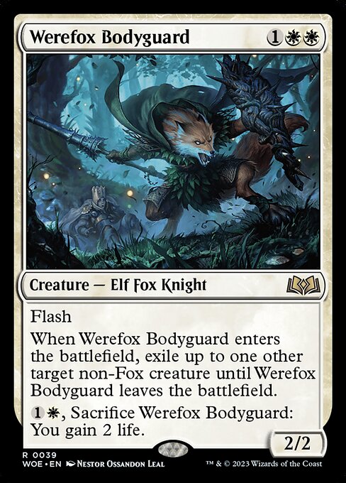 Werefox Bodyguard - Wilds of Eldraine Rare Card