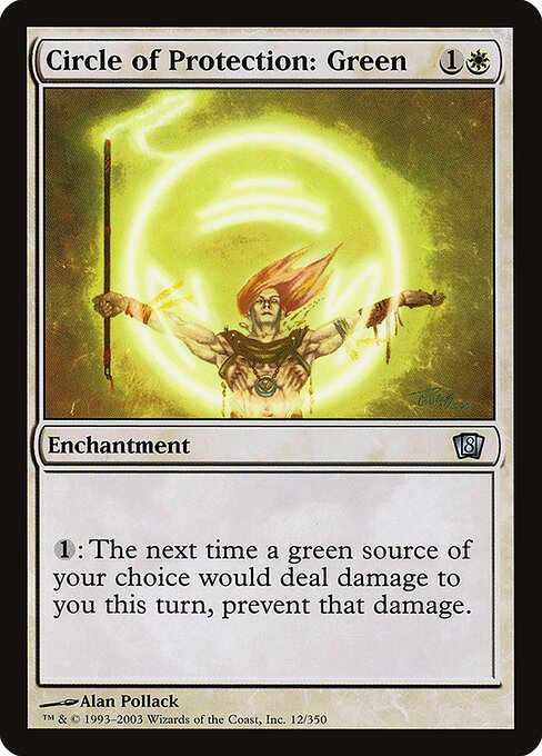 Circle of Protection: Green - Eighth Edition Uncommon Card