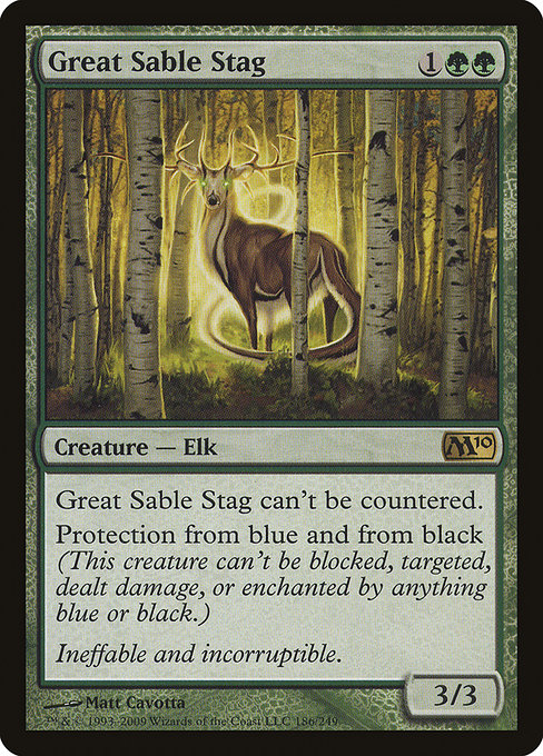 Great Sable Stag - Magic 2010 Rare Card