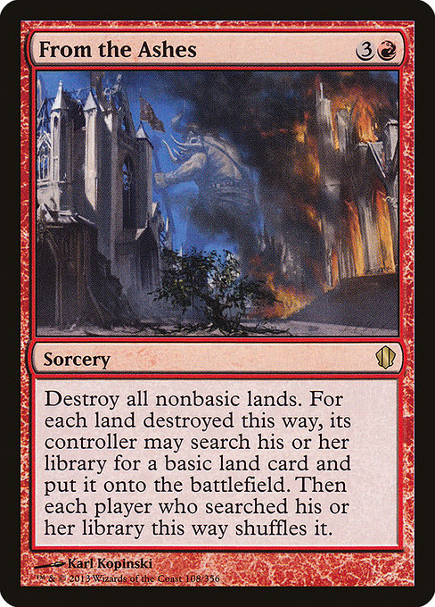 From the Ashes - Commander 2013 Rare Card