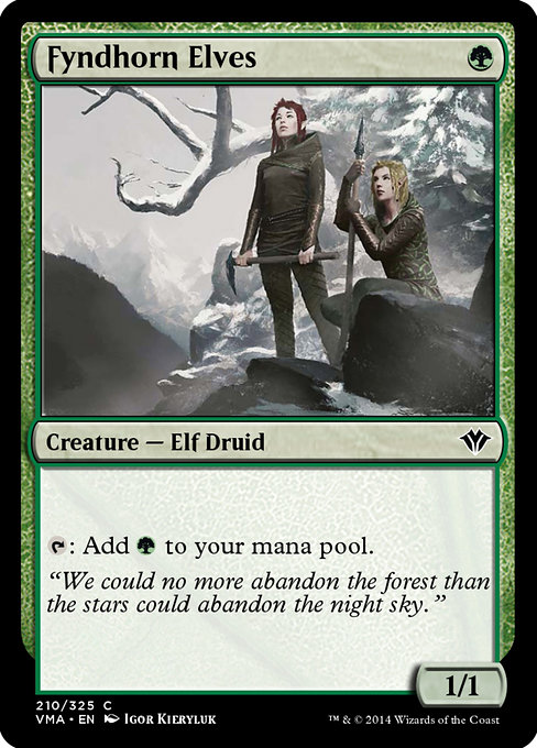 Fyndhorn Elves - Vintage Masters Common Card