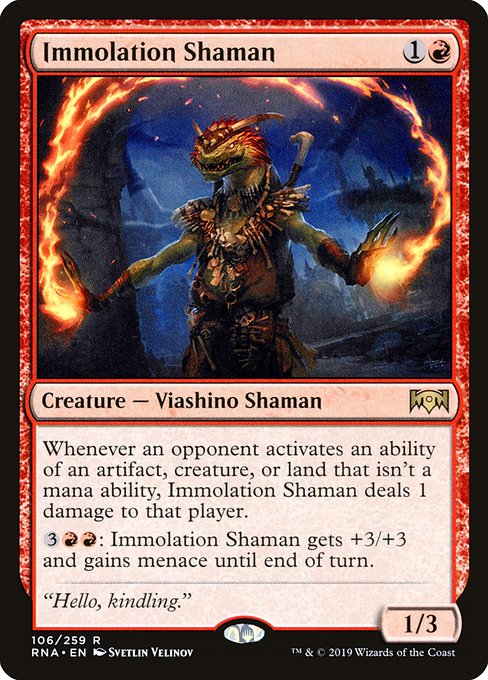 Immolation Shaman - Ravnica Allegiance Rare Card
