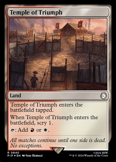 Temple of Triumph - Fallout Rare Card