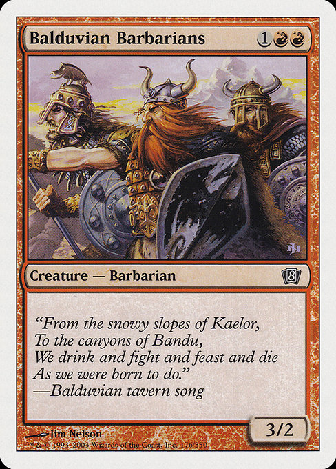Balduvian Barbarians - Eighth Edition Common Card