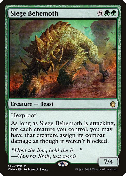 Siege Behemoth - Commander Anthology Rare Card