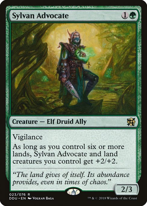 Sylvan Advocate - Duel Decks: Elves vs. Inventors Rare Card
