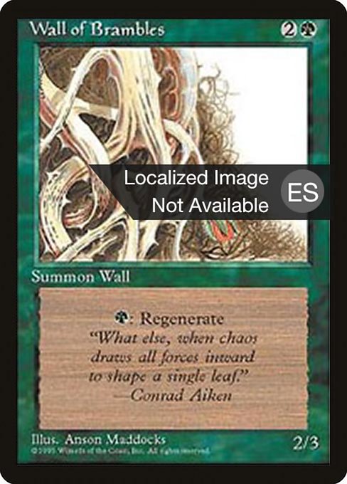 Wall of Brambles - Fourth Edition Foreign Black Border Uncommon Card