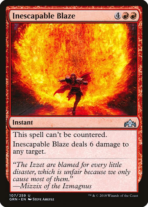 Inescapable Blaze - Guilds of Ravnica Uncommon Card