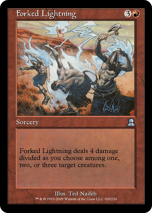 Forked Lightning - Masters Edition III Uncommon Card
