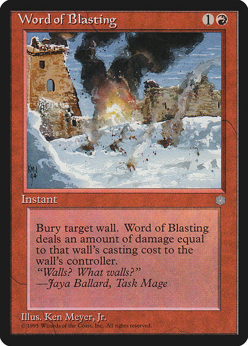 Word of Blasting - Ice Age Uncommon Card