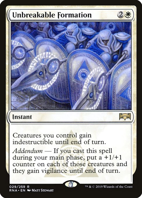 Unbreakable Formation - Ravnica Allegiance Rare Card