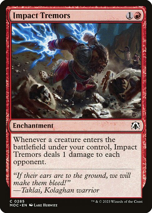Impact Tremors - March of the Machine Commander Common Card