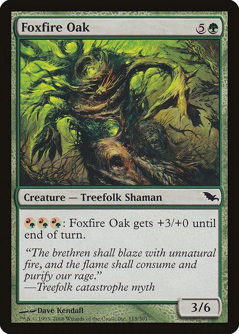 Foxfire Oak - Shadowmoor Common Card
