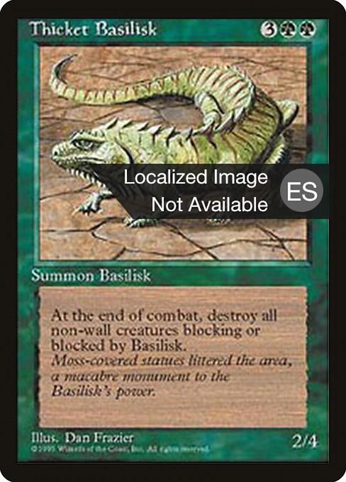 Thicket Basilisk - Fourth Edition Foreign Black Border Uncommon Card