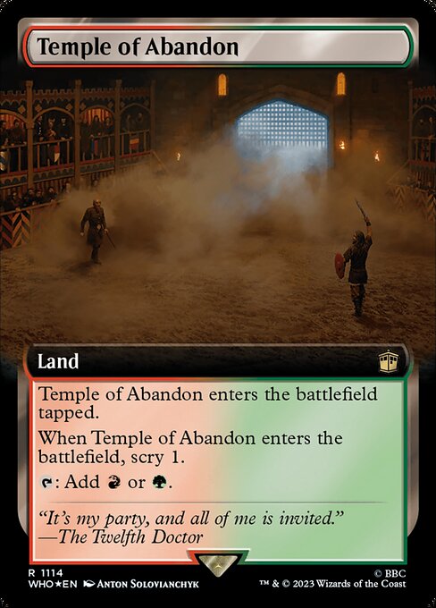 Temple of Abandon - Doctor Who Rare Card